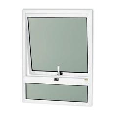 Janela de Alumínio Maxim-ar com Bandeira 80x80cm Vidro Mini Boreal Confort Brimak Branco