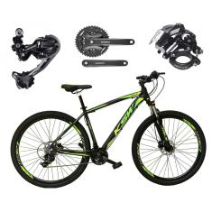 Bicicleta Aro 29 Ksw Xlt 27v K7 Câmbio Shimano Deore Freios a Disco Hidráulicos Suspensão com Trava-Unissex
