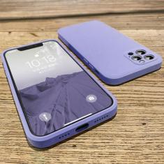 Capa para iphone 13 pro silicone líquido quadrado capa de proteção de lente completa, cor roxa, para iphone 13 pro