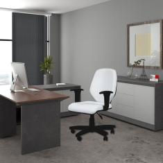 Cadeira para Escritório Giratória - Amor Branco