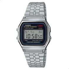 Relógio de Pulso Unissex Prata Casio Vintage Digital A159WA-N1DF, Prat