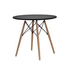 Mesa Eiffel Eames Base MADEIRA Preta 120cm - Waw Design