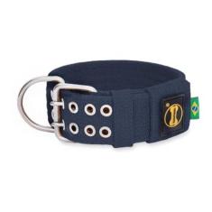 Coleira Cachorro Grande Forte Coleira Amorosso Cor Azul Marinho, P