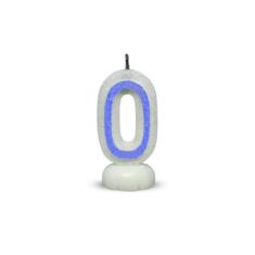 Vela de Aniversário Super Vela Azul - Número 0 - Curifest