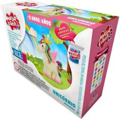 Massinha De Modelar Kit Unicórnios Massa Estrela, Rosa