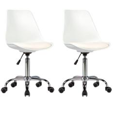 Kit 2 Cadeiras Chicago Com Estrutura Polipropileno Fratini Branco