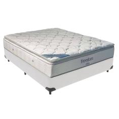 Cama Box e Colchão Freedom Molas Ensacadas Casal Ortobom
