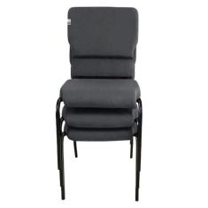 03 Cadeiras Empilhável para Igrejas Evangélicas Linha Church Marrom