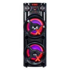 Caixa De Som Amvox NewX 1900W Led Bluetooth USB SD Bivolt Preto ACA 1900