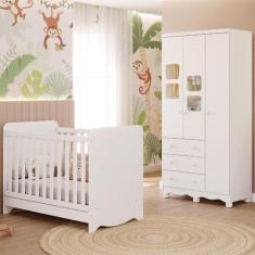 Quarto de Bebê Completo Berço Americano Ben 3 Em 1 Mini cama Mini sofá