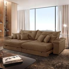 Sofá ágata Veludo Dois Módulos De 120cm B25 Meu Sofá Online B016 Veludo Marrom