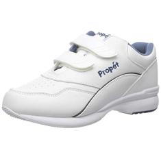 Propét Tour Walker Strap Oxford feminino, branco/azul, 12 X-Wide