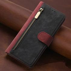 Capa carteira de couro com zíper para Samsung S22 Ultra S21 FE S20 Plus A53 A73 A21S S10 A52 A72 A33 A53 A51 A32 A12 Capa, preto, para Galaxy A33 5G