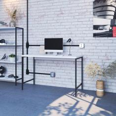 Escrivaninha Industrial 120cm Active Yescasa Branco Chess