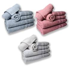 Jogo De Toalhas 6 Banhos 6 Rostos 6 Pisos Grande Grossa Az+br+re