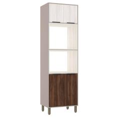 Paneleiro Torre Quente 70cm 4 Portas com Espaço para Forno e Micro - ondas Stylo Luciane Móveis