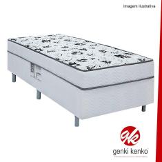 Cama .Box Base Conjugada Espuma Dupla Solteiro King Poliester (110Kg - 0.96X2.03X56)