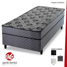 Cama .Box Base Conjugada Espuma Dupla Solteiro King Poliester (110Kg - 0.96X2.03X56)