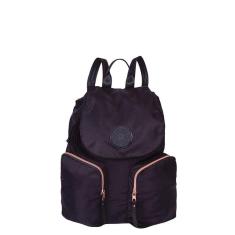 Mochila Média Com Tampa Sestini Paul Frank Glam Preta