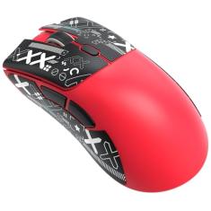 Mouse Gamin R1 sem fio com fita adesiva, 59 g de modo triplo leve BT5.2/2.4GHz/mouse de computador com fio, sensor óptico PixArt PAW3311 18K DPI, 7 botões programáveis, mouse de longa duração da