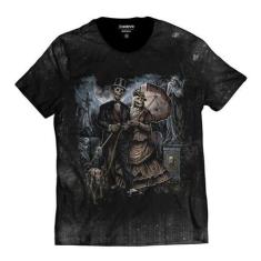 Camiseta Cemitério Caveira Mexicana - Di Nuevo, Preto, XG