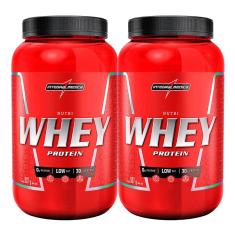 Combo 2x Suplemento em Pó Nutri whey Protein Para Ganho de Peso Chocolate 900g Pote - Integralmedica