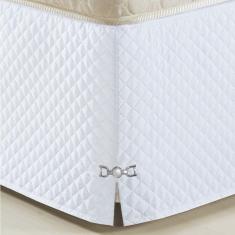 Saia Para Cama Box Queen Size Veneza Branco