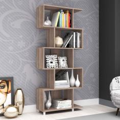 Estante para Livros com Nichos Esm209 Retrô Movelbento Rústico