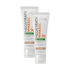 Kit 2 Protetor Solar Neostrata Minesol Oil Control FPS 70 Pele Morena 40g	