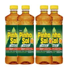 Kit com 4 Desinfetante Pinho Sol Original 500ml Cada