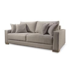 Sofá 3 Lugares Fixo Living Hotello Linho Cinza Medio 2,2m