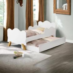Cama Angel Branco com Auxiliar e 02 Colchões Cambel