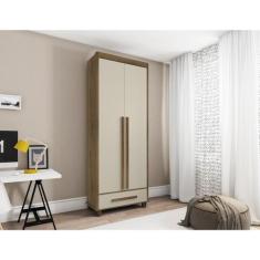 Guarda Roupa Solteiro com 2 Portas 1 Gavetas Dubai - RV Móveis