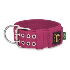 Coleira Cachorro Grande Forte Coleira Amorosso Cor Pink, M