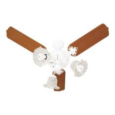 Ventilador De Teto Venti-Delta New Beta Com 3 Pás Mogno / Branco, 220V