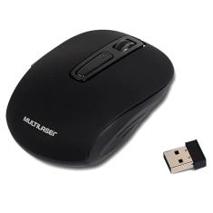 Mouse Sem Fio 2.4 Ghz Litio Preto Usb Multilaser Mo277