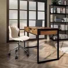 Escrivaninha Win Ipê e Preta - Mobly