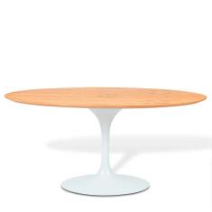 Mesa Saarinen Oval Freijó 180x100cm - Base Branca