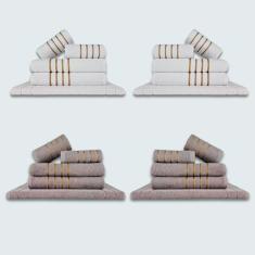 Jogo De Toalhas 20 Pçs Coleção Dubai 100% Algodão Br+cz