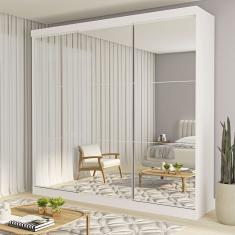 Guarda Roupa Casal Isabela 3 Portas de Correr e 9 Espelhos Minastex