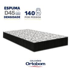 Colchão de Espuma D45 One Face Ortobom Airtech 150 D45 Solteiro 78 cm,