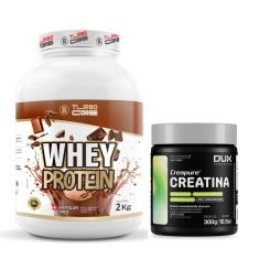 Whey Protein 2kg Turbo Core Creatina Creapure 300g Dux Nutrition-Unissex