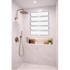 Vitro Basculante Alumínio Branco 1 Seção 100X60 Brecorimo