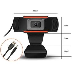 Webcam Webcam 720p HD Skype, Zoom - Preto