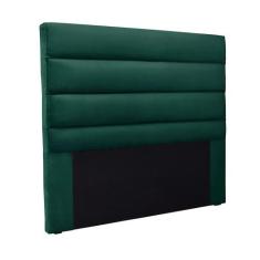 Cabeceira Cama Box Solteiro 90 cm Arles Veludo S04 - D'Rossi, Verde