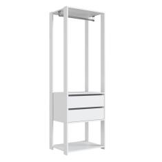 Guarda Roupa Closet 02 Gavetas 183x60cm Branco Proddy Branco