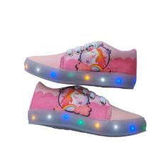 Tenis Infantil LED Menina Menino Com Luzinha personagens confortavel -