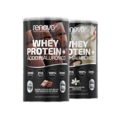 Kit 2 Whey Protein Renova Be Ácido Hialurônico Suplemento, 1 Chocolate