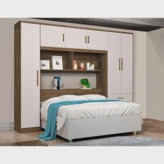 Guarda Roupa Casal com Cabeceira 6 Portas 3 Gavetas Top Cancun