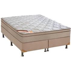 Cama Box Queen: Colchão Molas Castor Pocket Revolution Híbrido + Base 